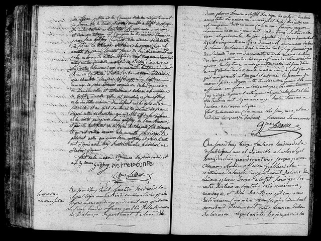Acte de naissance de EDOUARD Jean (24 août 1794),acte de naissance de LEMEUNIER Marie Julie (24 août 1794),acte de naissance de CLERAMBAULT Jean Joseph (30 août 1794).
