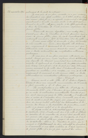 Ecole primaire supérieure de jeunes filles, réparation à l'immeuble et au mobilier, médecin inspecteur M. DUPARD