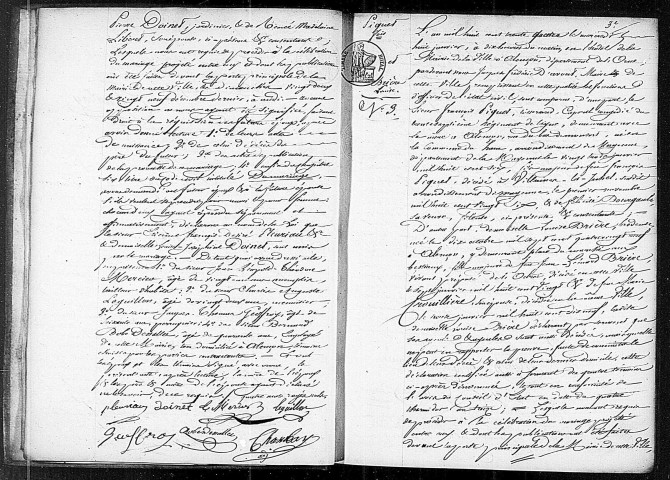 Registre des actes de mariage (1834).