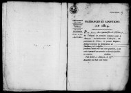 Registre des actes de naissance et adoption (1er janvier - 31 décembre 1814).