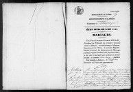 Registre des actes de mariage (1842).