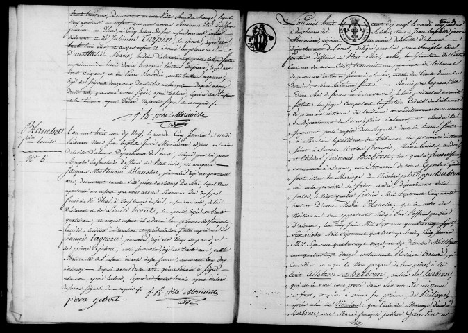 Registre des actes de naissance et adoption (1er janvier - 31 décembre 1819).