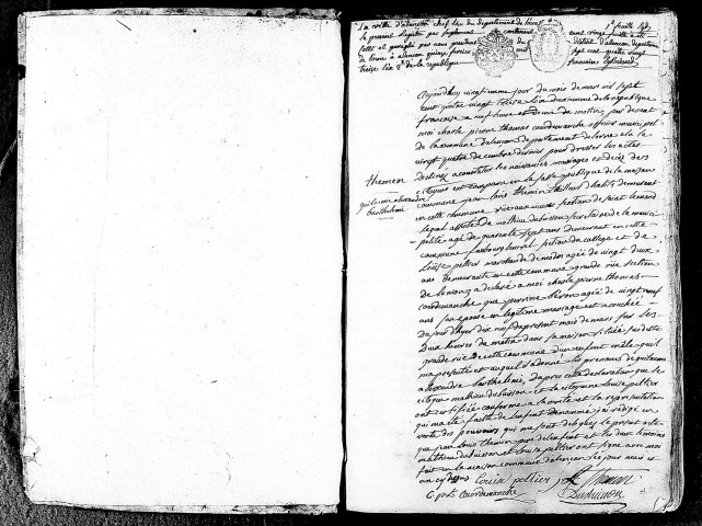 Registre des actes de naissance (21 mars-11 octobre 1793).