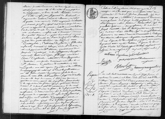 Registre des actes de mariage (1831).