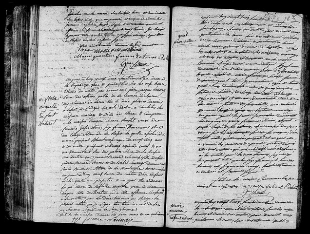Acte de naissance de BESIVARD Julien Joseph (7 septembre 1794),acte de naissance de BESNARD Neftalie Auguste enfant naturel (8 septembre 1794),acte de naissance de GOUEL Victor (8 septembre 1794),acte de naissance de Marie Geneviève enfant trouvé (9 septembre 1794).