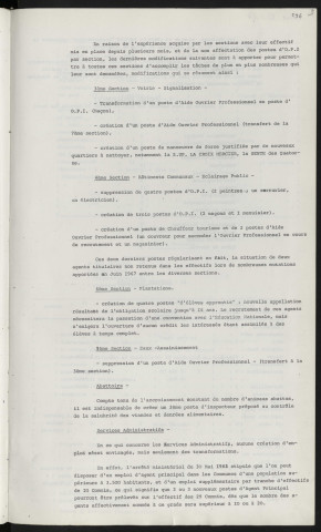 Personnel, modification du tableau des effectifs.