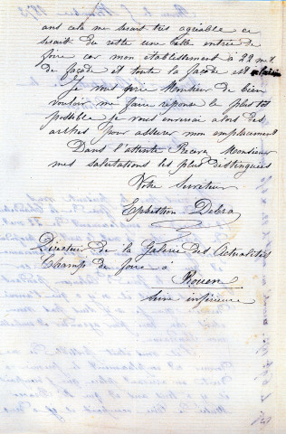Foire de la Chandeleur (1874), demandes de boutiques sous la coupole de la Halle au Blé, sur la place d'Armes : états nominatifs, correspondance, flyers, plans, mémoires.