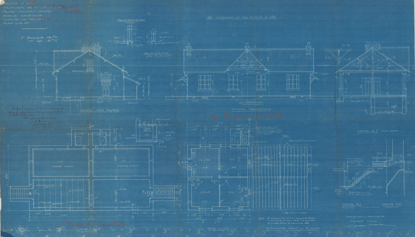 permis de construire n°10, Construction d'une maison d'habitation Route de Courteille Alençon, (date de décision : 26/02/1929), (auteur du projet, architecte : BESNARD-BERNADAC Félix).