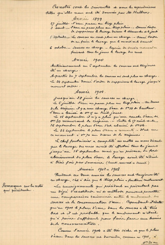 Distribution d'eau potable à Alençon : rapport de la commission des travaux (10 février 1904).