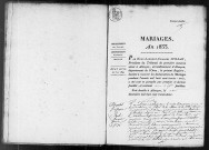 Registre des actes de mariage (1833).