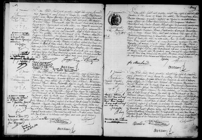 Registre des actes de naissance et adoption.