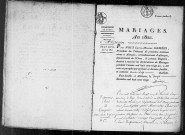 Registre des actes de mariage (1821).