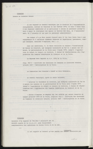 Finances, garantie d'un emprunt de 700 000 F contracté par la S.E.M.I.A.V.A. auprès de la M.A.A.I.F. pour financement complémentaire des opérations du centre-ville et de la Z.U.P.