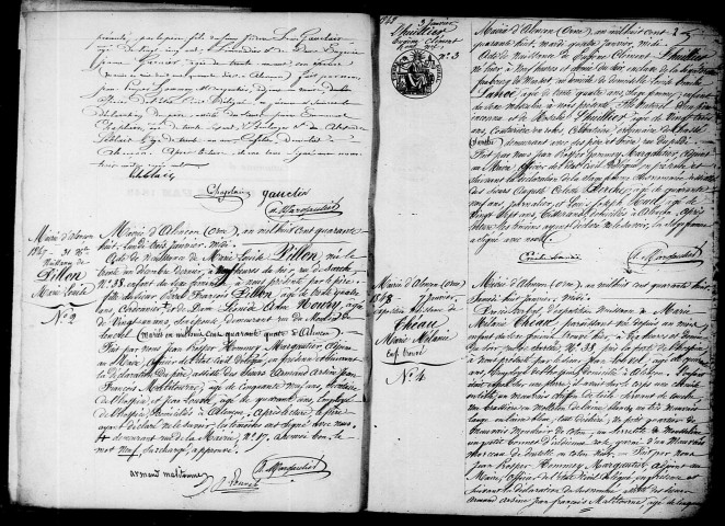 Registre des actes de naissance et adoption (1848).