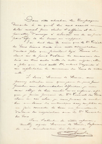 Etude pour améliorer la distribution d'eau potable à Alençon, recherches de sources environnantes : correspondance, articles de presse, note.