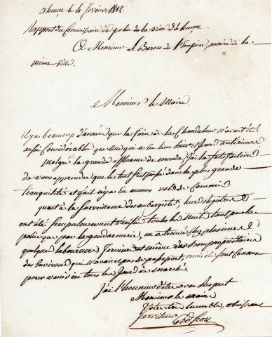 Foire de la chandeleur, surveillance, sécurité (1812-1819). : rapports