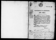 Registre des actes de naissance et adoption (1825).