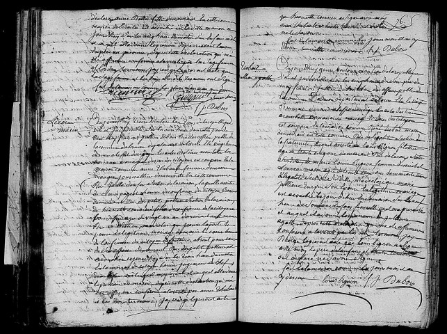Acte de naissance de RATTIER Pierre enfant naturel (3 mars 1795),acte de naissance de LECOEUR Marin (3 mars 1795),acte de naissance de TREBOUL Julienne Agathe (4 mars 1795).