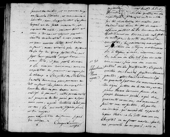 Acte de naissance de Marie Auguste enfant trouvé (15 août 1796).
