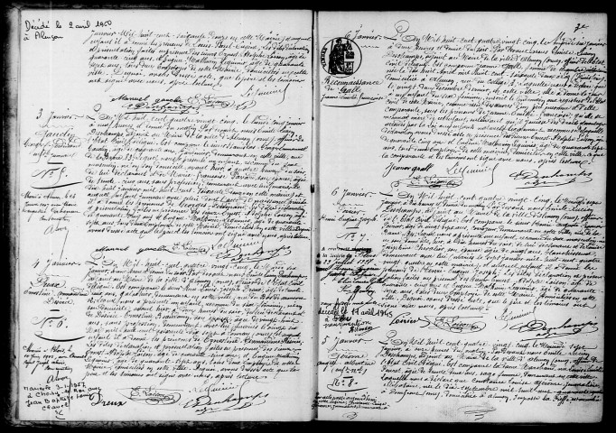 Registre des actes de naissance et adoption.