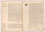 Transcription d'un jugement de divorce de DUBOIS et FOUQUET (21 avril 1909), Acte de mariage de LOUIS Pierre Eugène et GAUCHERIN Marie Louise (21 avril 1909).