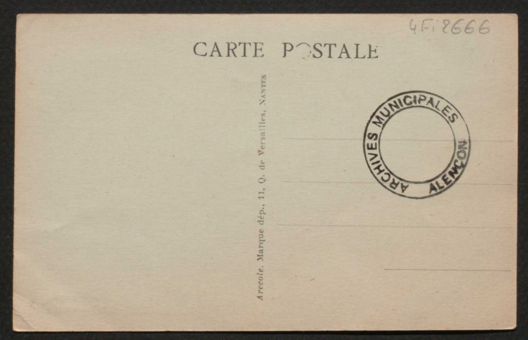Alençon, Les Promenades, (date cliché : [1910-1914]), carte postale ancienne, n°23, ed Arecole (14x9).