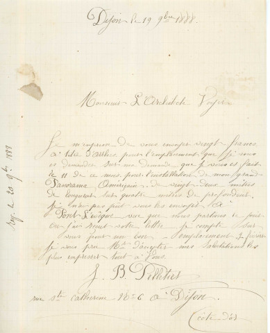 Foire de la Chandeleur (1889-1892), demandes de boutiques sous la coupole de la Halle au Blé, sur la place d'Armes : états nominatifs, correspondance, flyers, plans, mémoires.