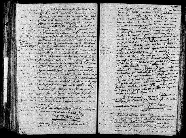 Acte de naissance de BELLEME Rose enfant naturel (19 février 1794),acte de naissance de CORNU Marie Joséphine (19 février 1794),acte de naissance de LECOEUR Rosalie Françoise (21 février 1794).