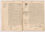 Acte de mariage de BERNARD Pierre Marie François et PIOGER Cécile Augustine Marthe veuve GUILLÈRE (02 Mai 1908), MANGUIN André Ernest Ludovic Joseph et DORÉ Germaine Berthe (09 Mai 1908).