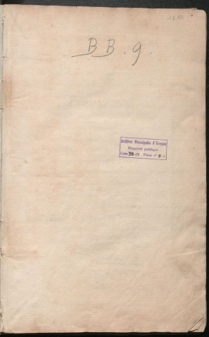 Registre des délibérations du conseil de Ville (17 mai 1757-30 septembre 1778).