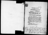 Registre des actes de naissance et adoption (1851).