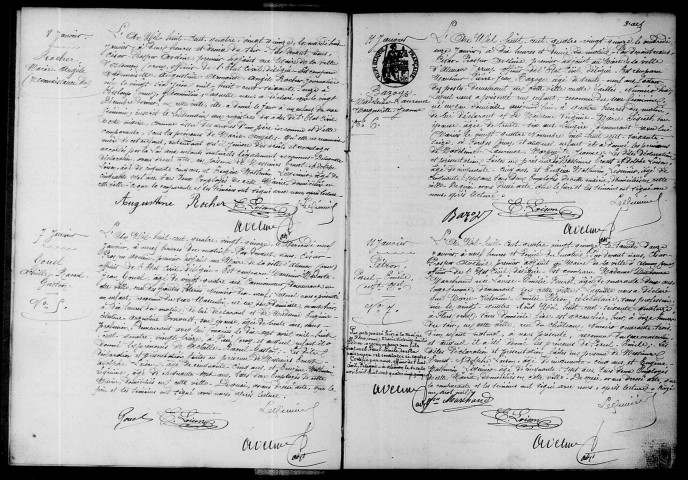 Registre des actes de naissance et adoption.