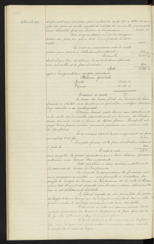 Budget du bureau de bienfaisance pour 1920, rapport