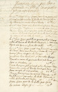Abbaye Notre-Dame des Clairets : mémoire manuscrit intitulé "Mémoire de ce que l'on a fourni à Melle de Courpotin pour sa novisserie" signé par Sœur Angélique, abbesse des clairets (28 juin 1692) (1p1/2 in-folio).