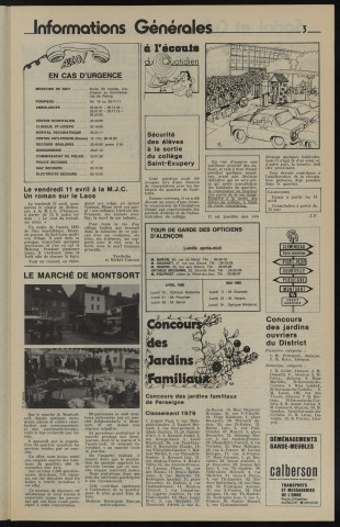 Alençon Notre Cité, journal d'information municipale et districale n°30 (avril 1980).