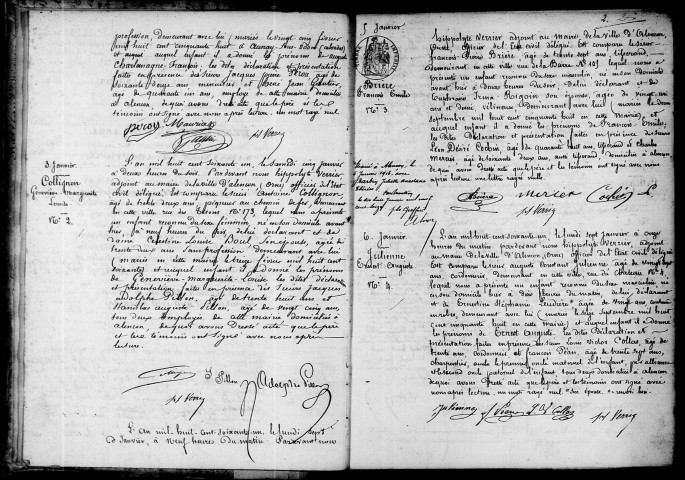 Registre des actes de naissance et adoption (1861).