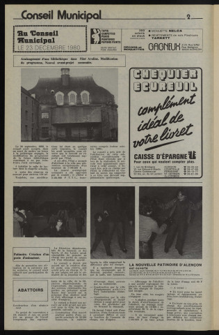 Alençon Notre Cité, journal d'information municipale et districale n°38 (février 1981).