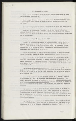 Urbanisme, secteur Alençon Cerisé, plan d'urbanisme en détail, création d'une Z.A.D., création d'une Z.A.C.
