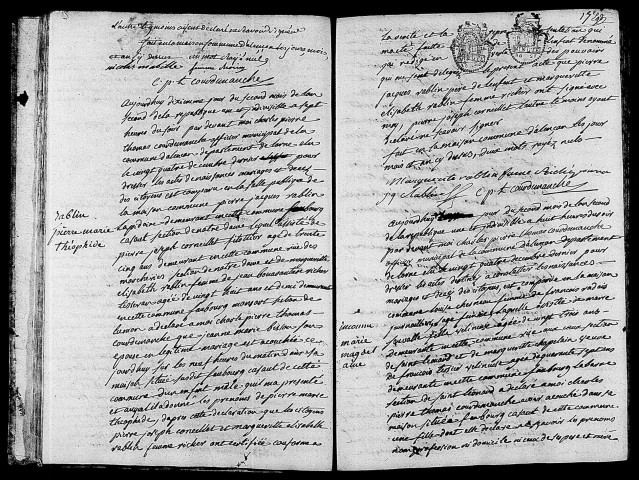 Acte de naissance de MABILLE Auguste Pierre (30 octobre 1793),acte de naissance de RABLIN Pierre Marie Théophile (31 octobre 1793),acte de naissance de Marie Madeleine enfant trouvé (3 novembre 1793).