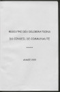 Registre des décisions et des délibérations du conseil communautaire (24 Janvier - 22 Décembre 1999).