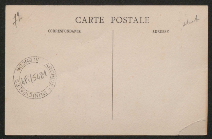 Champfleur (Sarthe), Couvent des Franciscaines de l'Immaculée Conception, chalet Sainte Jeanne d'Arc, habitation du curé aumonier, carte postale ancienne noir et blanc, sd, (14x9), acquisition 2020, AMA.