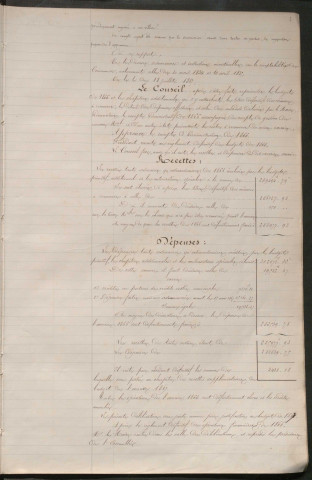 Registre des délibérations du conseil municipal (15 mai 1867 - 13 novembre 1871)