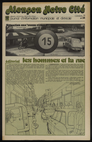 Alençon Notre Cité, journal d'information municipale et districale n°24 (octobre 1979).