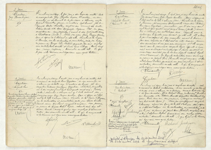 Acte de naissance de CHARDIN Guy Théodore Eugène (3 juin 1912),acte de naissance de GYPTEAU Auguste Louis (4 juin 1912),reconnaissance de GYPTEAU Auguste Louis (7 juin 1912),acte de naissance de JENKINSON Robert (8 juin 1912).
