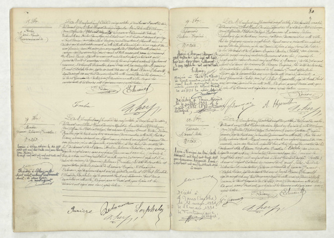 Reconnaissance de FOULON Marie Louise (15 octobre 1909),acte de naissance de PUNIERE Yvonne Julienne Ernestine (19 octobre 1909),acte de naissance de LEFRANCOIS Simone Eugénie (19 octobre 1909),acte de naissance de GARNIER Marcel Jules (22 octobre 1909)
a011547891503wycgFH;