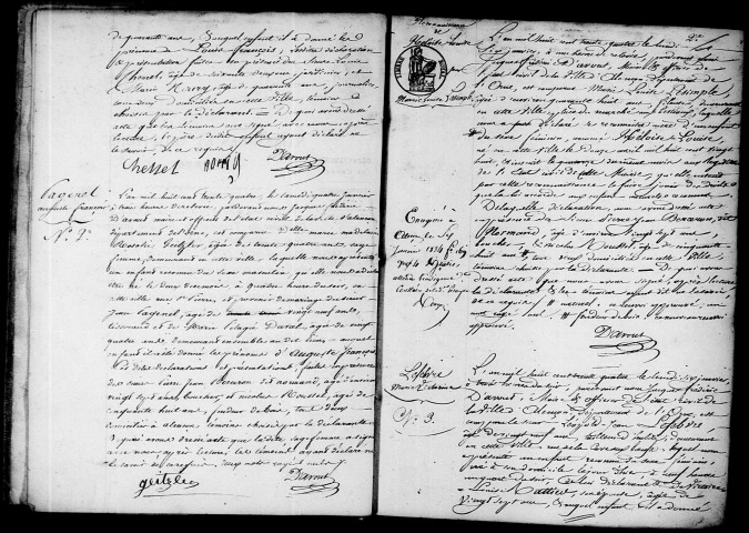 Registre des actes de naissance et adoption (1834).