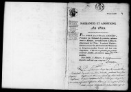 Registre des actes de naissance et adoption (1er janvier - 31 décembre 1822).