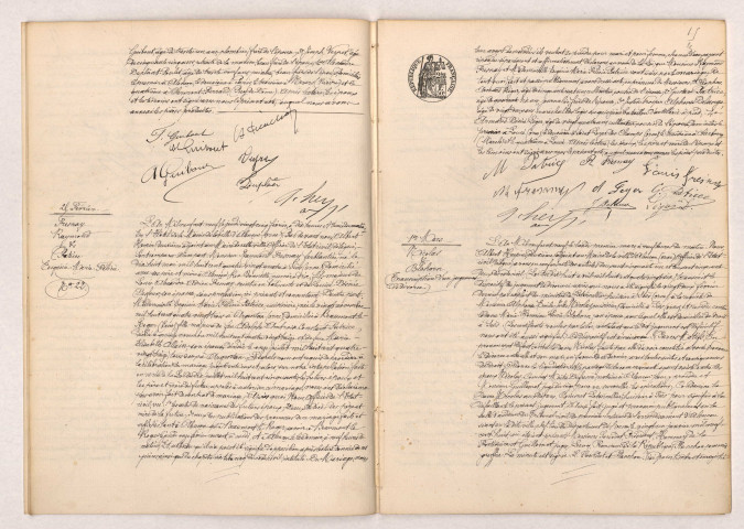 Acte de mariage de PIEUCHOT Alexandre Léon et GUIBOUT Françoise Euphrasie Adélaîde (22 février 1909), Acte de mariage de FRESNAY Raymond et PATRICE Eugénie Marie Félicie (25 février 1909), Transcription d'un jugement de divorce de NICOLAS et BLOHORN (1er mars 1909).