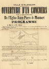Église Saint-Pierre de Montsort, construction, ouverture d'un concours, programme, affiche (28 août 1875), Imprimerie E. de Broise,