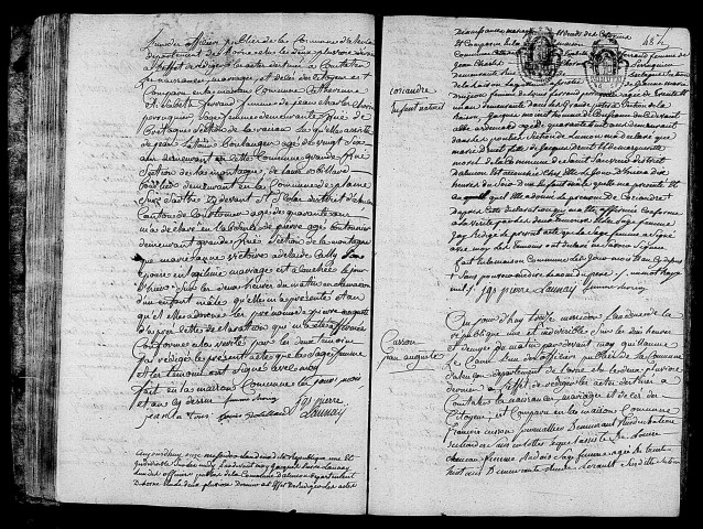Acte de naissance de OGE Pierre Auguste (27 juin 1794),acte de naissance de DRUET Coriande enfant naturel (28 juin 1794),acte de naissance de CUSSON Pierre Auguste (30 juin 1794).